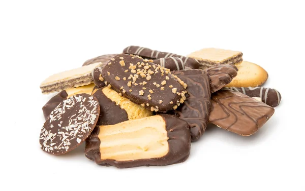 Biscotti con glassa al cioccolato — Foto Stock