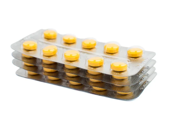 Yellow pills — Stock Photo, Image