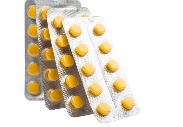 Yellow pills — Stock Photo, Image