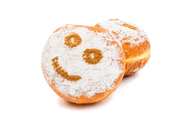 糖粉的甜甜圈 — 图库照片