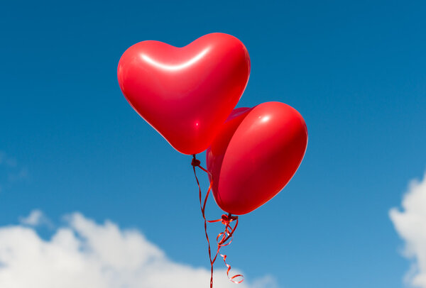 Valentine heart balloons