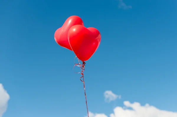 Воздушные шары для сердца — стоковое фото