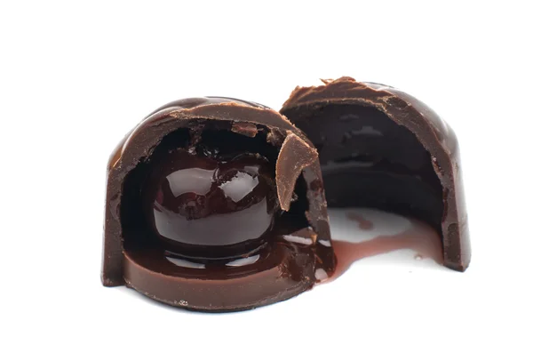 Ceri Berlapis Cokelat — Stok Foto