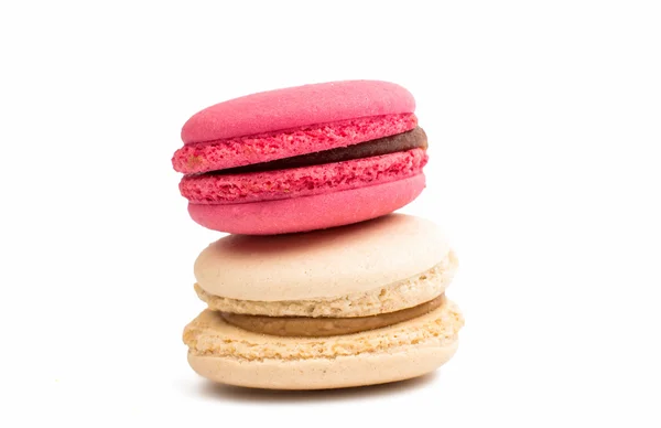 Kolorowe i smaczne francuskie Macarons — Zdjęcie stockowe