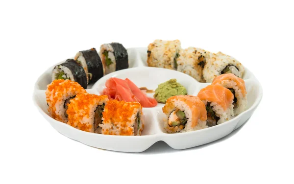 Sushi stukken geïsoleerd — Stockfoto