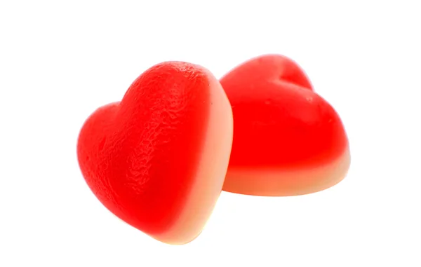 Jelly red hearts — Stock Photo, Image