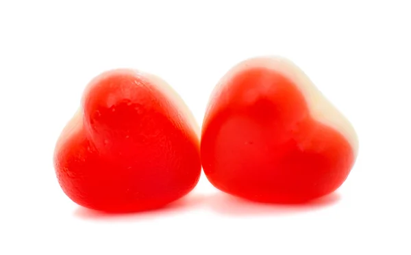 Jelly red hearts — Stock Photo, Image