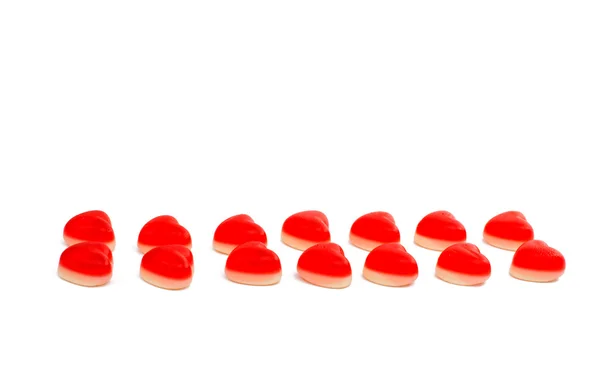 Jelly red hearts — Stock Photo, Image