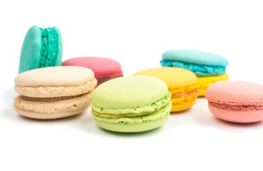 Renkli ve lezzetli Fransız Macarons 