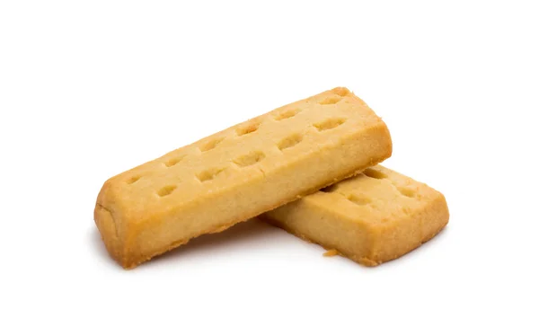 Ciasteczka masło na białym tle — Zdjęcie stockowe