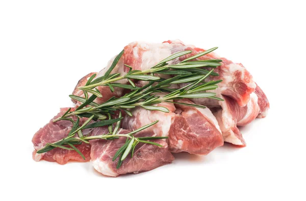 Fresh raw meat with rosemary — Stock Photo, Image