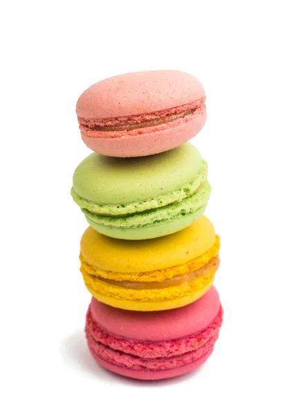 Farbenfrohe und leckere französische Macarons — Stockfoto