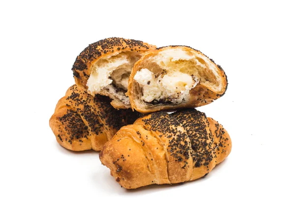 Tasty croissants  isolated — Stock Photo, Image