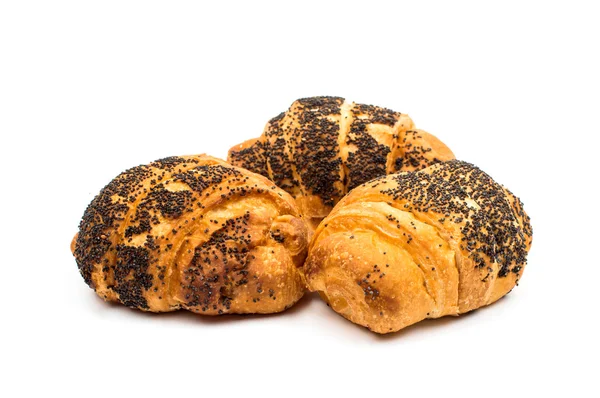 Leckere Croissants isoliert — Stockfoto