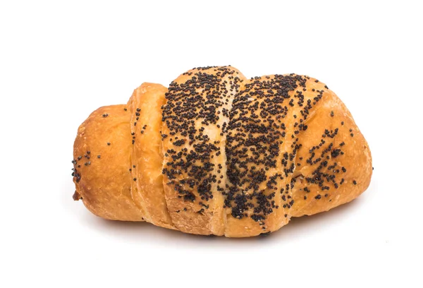 Croissant with poppy seeds — Stock Photo, Image