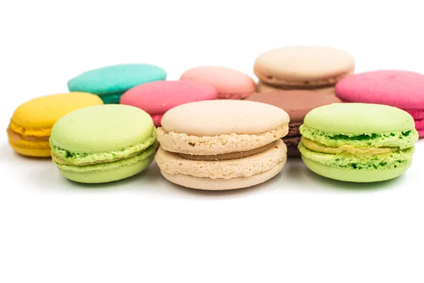 Macarons franceses coloridos e saborosos — Fotografia de Stock