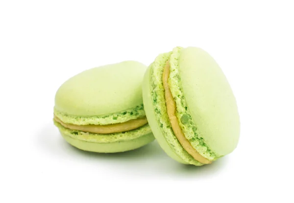 Farbenfrohe und leckere französische Macarons — Stockfoto