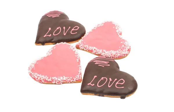 Tasty cookie hearts — Stock Photo, Image