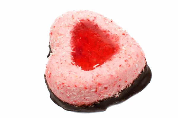 หัวใจเค้กหวาน — ภาพถ่ายสต็อก