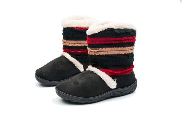 Fashionable fur boots — Stock Photo, Image