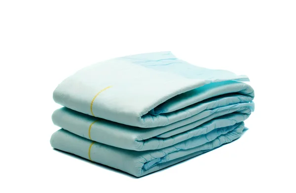 Diapers stacked in a piles — Stock Photo, Image