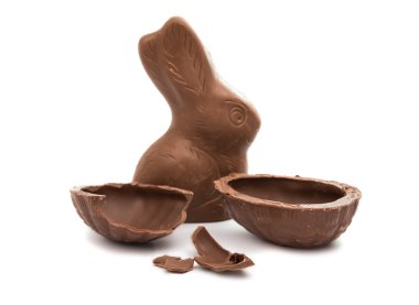 Çikolata bunny ve yumurta