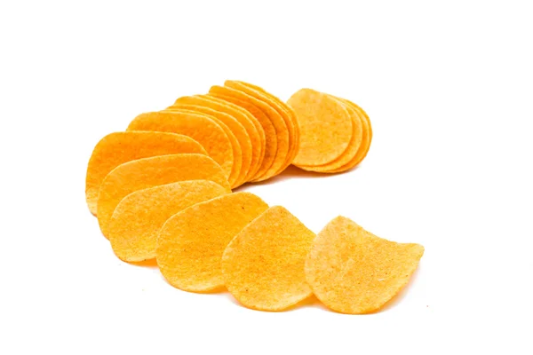 Friterade potatischips — Stockfoto