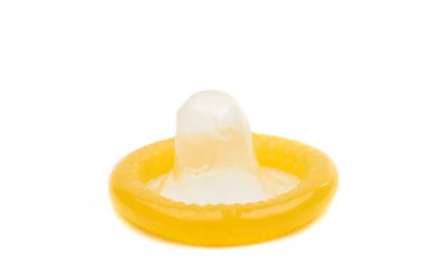 Unpacked  condom  ready for use — Stock Photo, Image