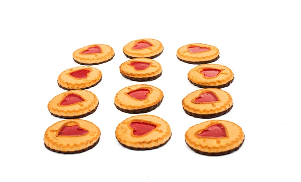 Biscuits with jelly filling — Stock Photo, Image