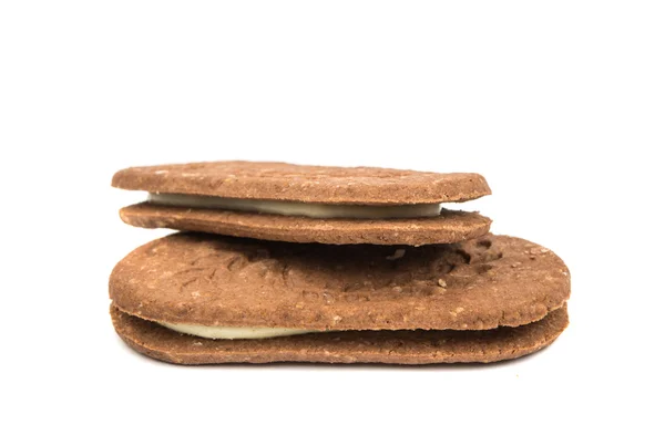 Cookie sandwich met room — Stockfoto