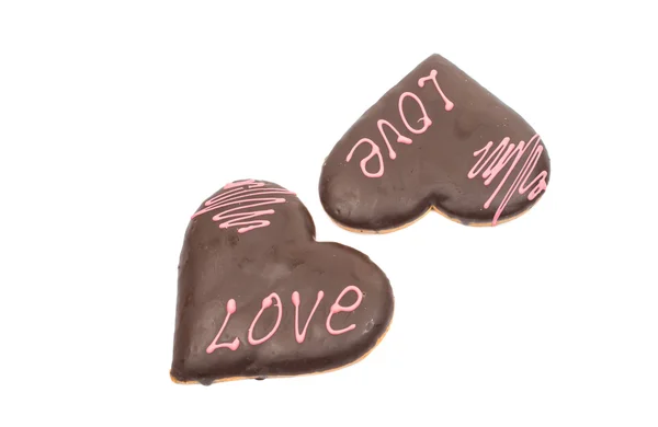 Lezzetli kurabiyeler Kalpler — Stok fotoğraf