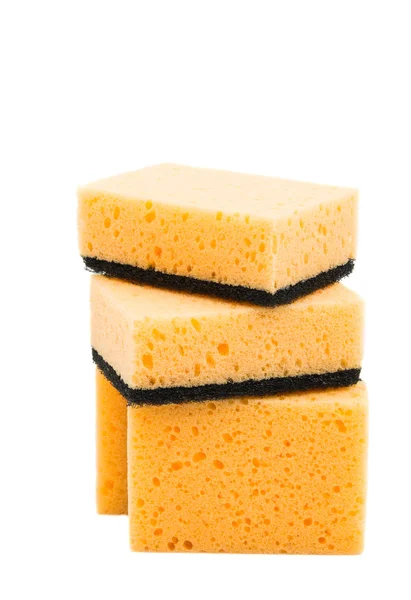 Orange kitchen sponges — Stock Photo, Image