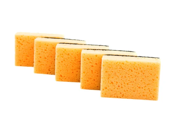 Orange kitchen sponges — Stock Photo, Image