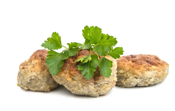 Delicious meatballs with parsley — Stock Photo, Image