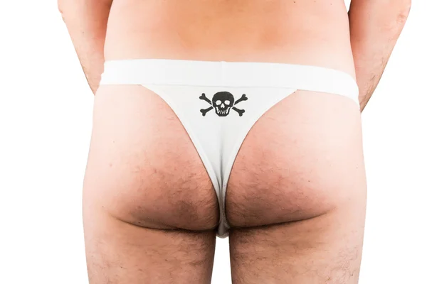 Close up of man on white boxer underwear — Stock Photo, Image