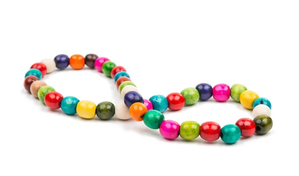 Colored wooden beads — Stock Photo, Image