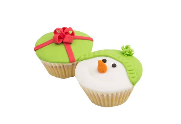 Kerstmis cupcakes — Stockfoto