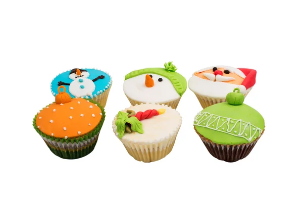 Kerstmis cupcakes — Stockfoto