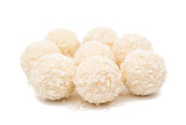 White Chocolate Candy With Coconut Topping clipart