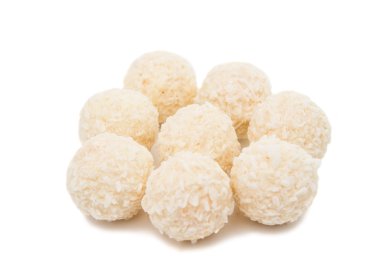 Hindistan cevizi tepesi ile beyaz çikolata şeker