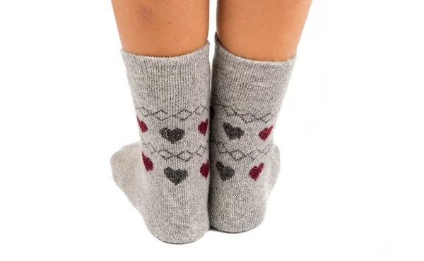 Socks female legs — Stock Photo, Image