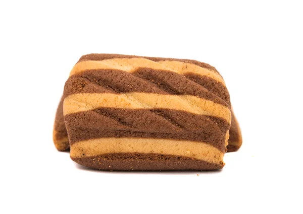 Läcker choklad randig cookies — Stockfoto