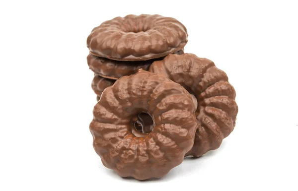 Печенье шоколадные кольца — стоковое фото