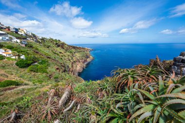 beautiful landscape of Madeira Island with ocean view