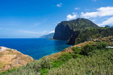 beautiful landscape of Madeira Island with ocean view