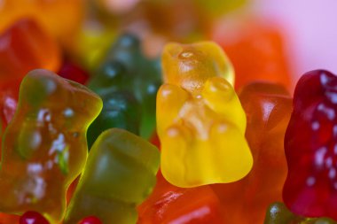 Jelibon ayılarının yakın plan çekimleri