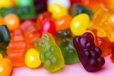 Jelibon ayılarının yakın plan çekimleri