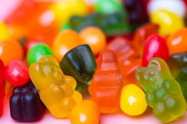 Jelibon ayılarının yakın plan çekimleri