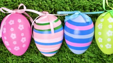 Paskalya yumurtalarının yakın çekim videosu