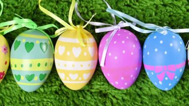 Paskalya yumurtalarının yakın çekim videosu